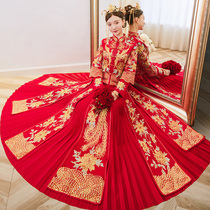 Xiuhe dress 2021 new wedding bride dress Chinese style Xiuhe dress bridal outfit small man Xiuhe summer