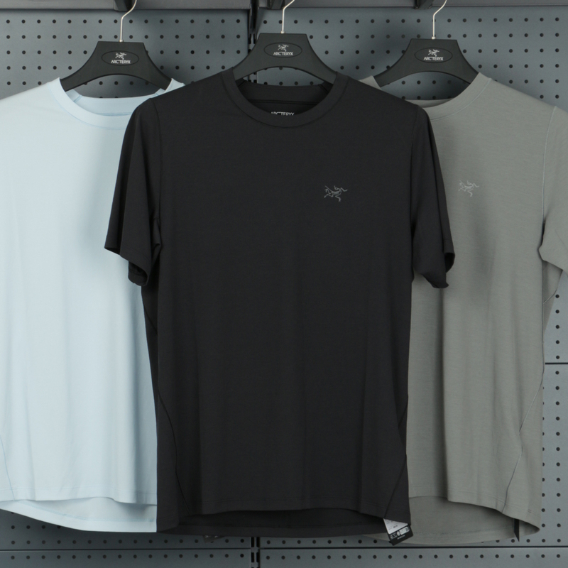 Authentic Arcteryx 26 Models Cormac Series Round Neck Quick-Drying Short-Sleeved T-Shirt Sweat-Absorbent and Breathable Men's Style