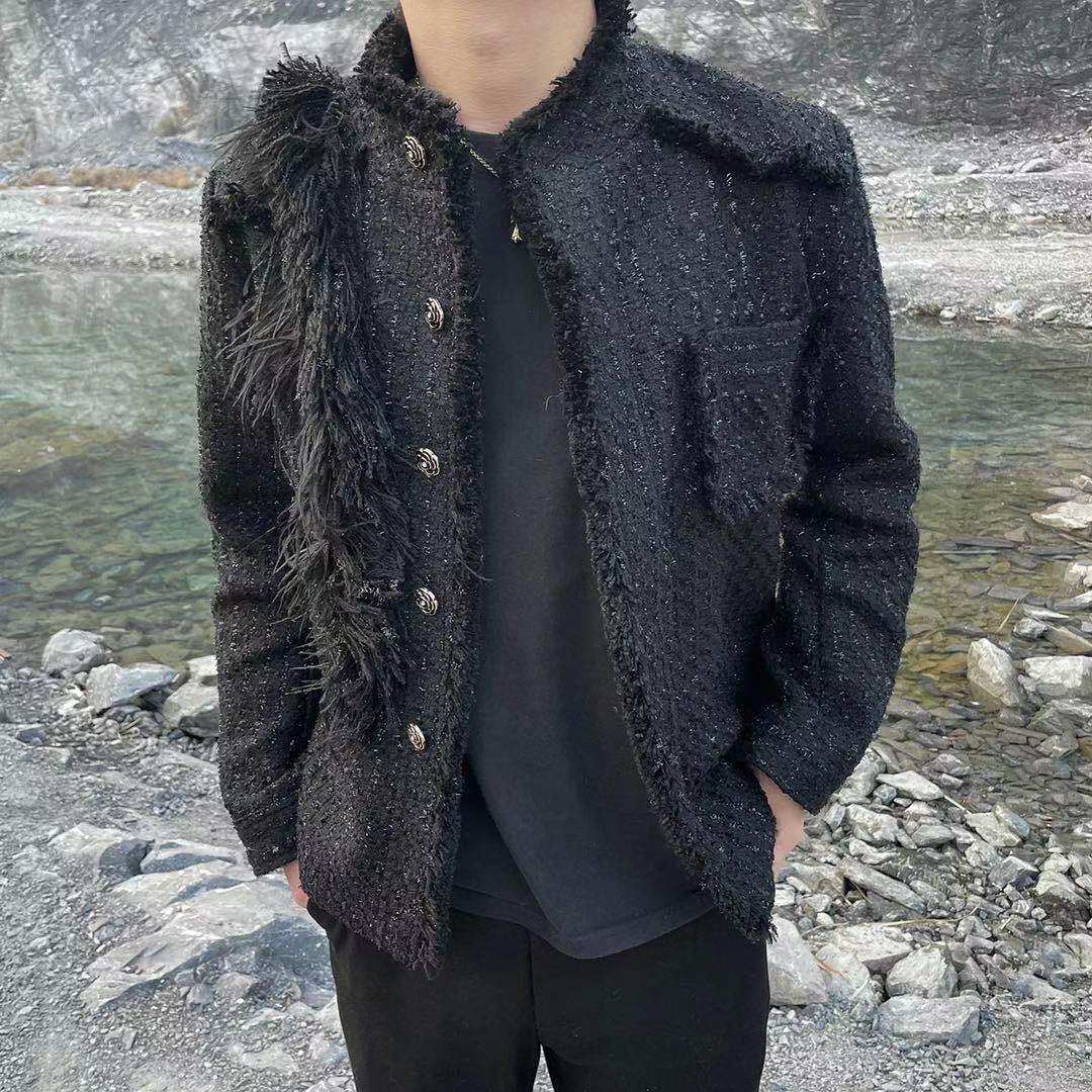 ROOLRREN extravagant and rich Gongzi Lazy Little Scents of Male And Male Stuffed With a High Street jacket jacket