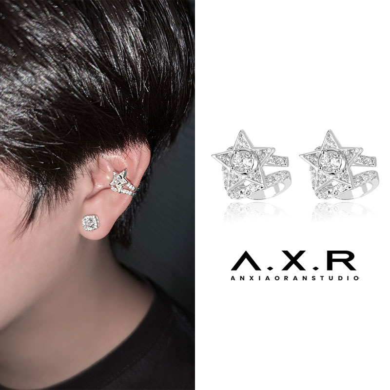 Flash Diamond Zircon Ear Cuff, Non-Pierced Ear Clip, Comet Earrings, Light Luxury Personalized Ear Hoops, Ear Hooks, Fashionable Trendy Couple Earrings Flash Diamond Zircon Ear Cuff, Non-Pierced Ear Clip, Comet Earrings, Light Luxury Personalized Ear Hoops, Ear Hooks, Fashionable Trendy Couple Earrings