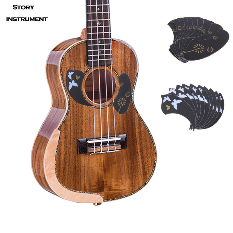 A set of 10 pieces to protect the ukulele panel, the anti-scratch guard plate does not hurt the paint and beautify the instrument accessories