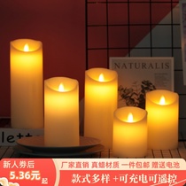 led simulation wedding romantic electronic candle light health club remote charging script killing secret interior decoration light