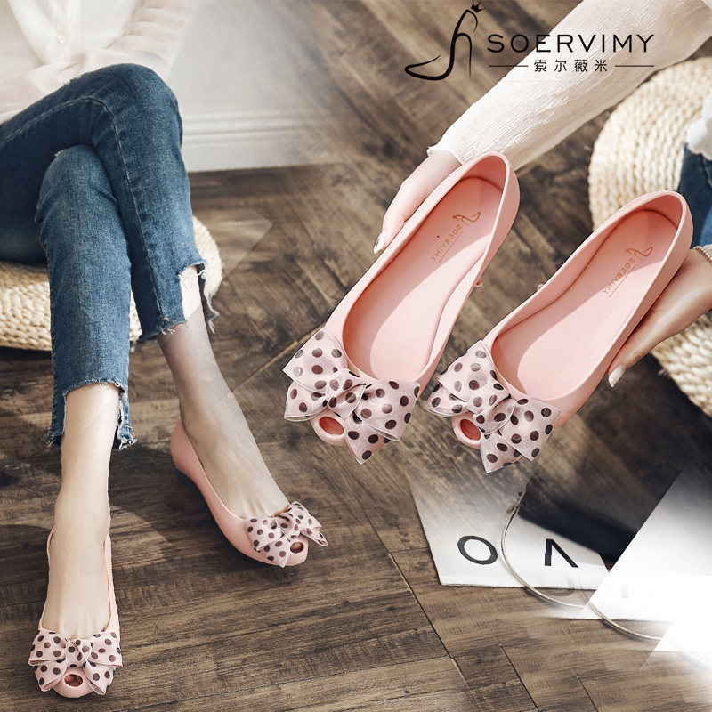 Baijie jelly shoes female spring 2022 new fashion women wedding shoes waterproof and slip sandals