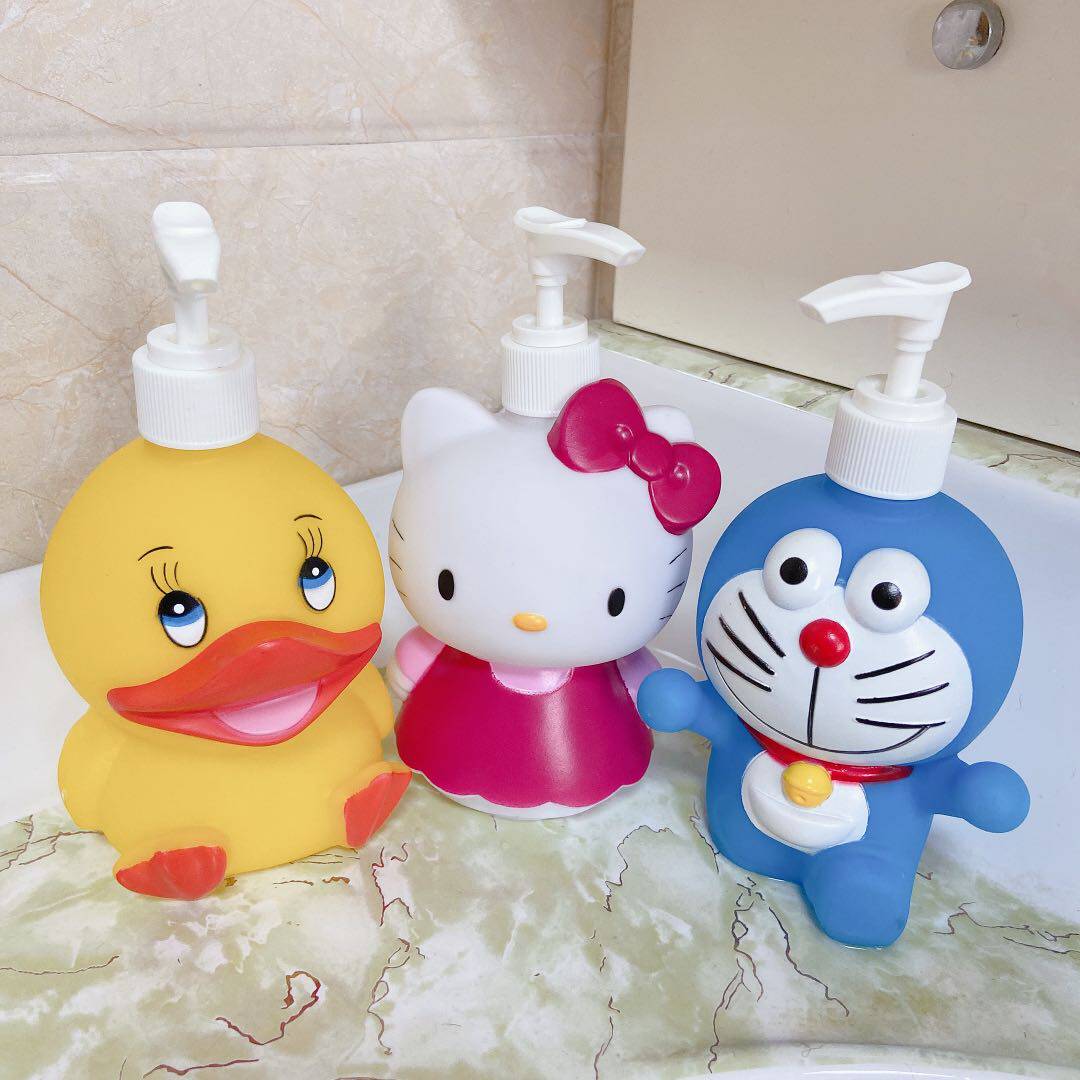 Children's baby girl heart cartoon press bottle lotion sub-bottling empty bottle facial cleanser shampoo shampoo hand sanitizer bottle
