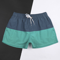 Swimming trunks Mens loose flat angle beach swimming trunks Sports and leisure running swimming two-way shorts lined beach pants