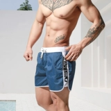 Спортивные быстросохнущие легкие и тонкие шорты, модные динамичные пляжные штаны для спортзала для плавания, свободный крой, для бега