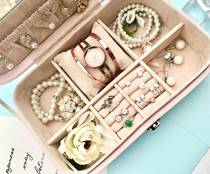 Jewelry box leather Princess European jewelry box hand decoration box earrings earrings earrings jewelry storage box