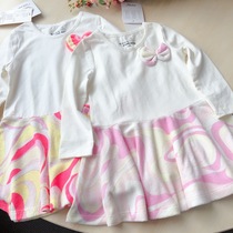 Domestic girls spring and autumn stretch cotton long sleeve dress 90-130