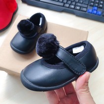 bala 0601 baby girl soft bottom winter plus velvet warm Princess toddler shoes 17-19