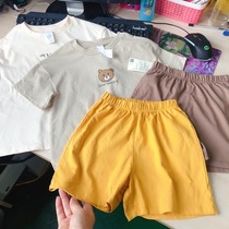C * A boys summer cotton short-sleeved pajamas shorts 110-150 separate Pat