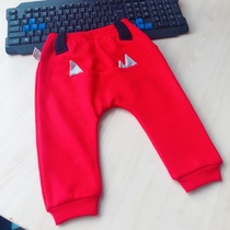 Bala 180803 boys and girls autumn and winter one velvet warm ass trousers 73cm