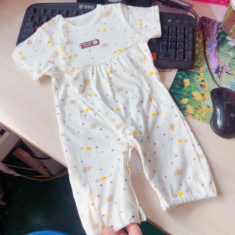 Daily single-purpose all-cotton cut baby cut baby Summer short sleeves Liveable clothes