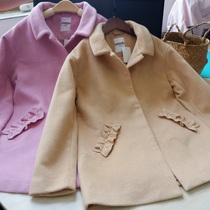 Barra 180795 girls in the spring and autumn 50 9% yang mao ni long coat 140-165cm