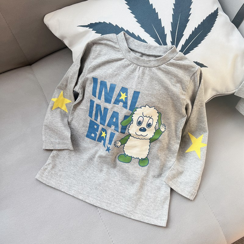 one thousand * CHILDREN'S PURE COTTON SPRING Cartoon Ave. Long Sleeve Blouse T-shirt 100