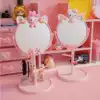 Cute kitty household desktop makeup mirror desktop cartoon student female dormitory rotating makeup mirror with tray