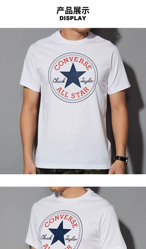 Converse Converse áo thun nam tay ngắn cổ tròn in thể thao từ bi 2018 mới đích thực áo dài nam áo ba lỗ tanktop nam