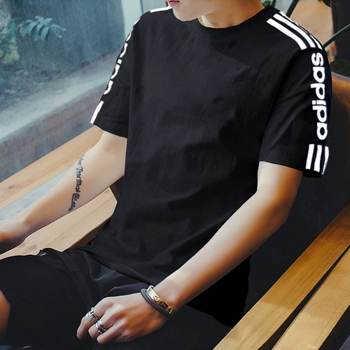 Adidas, летняя спортивная быстросохнущая футболка для отдыха, короткий рукав, 2020, для бега