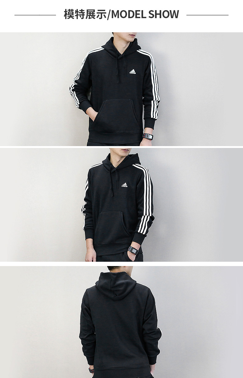 Adidas Adidas áo len nam 2019 mới mùa thu đông mới thể thao đích thực áo thun dài tay trùm đầu hoodie đỏ