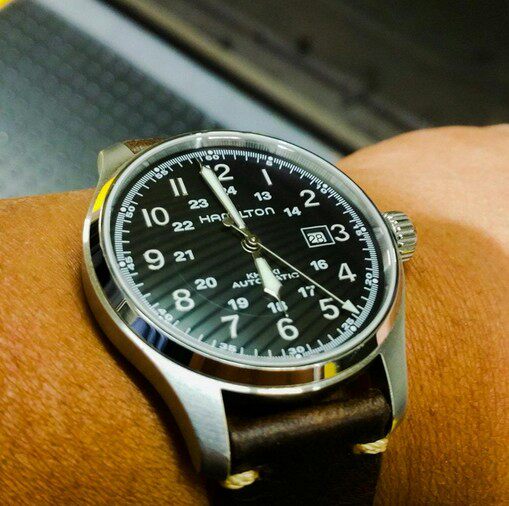 Швейцарские наручные часы 正品代购hamilton汉米尔顿男表khaki field自动机械手表h70625533