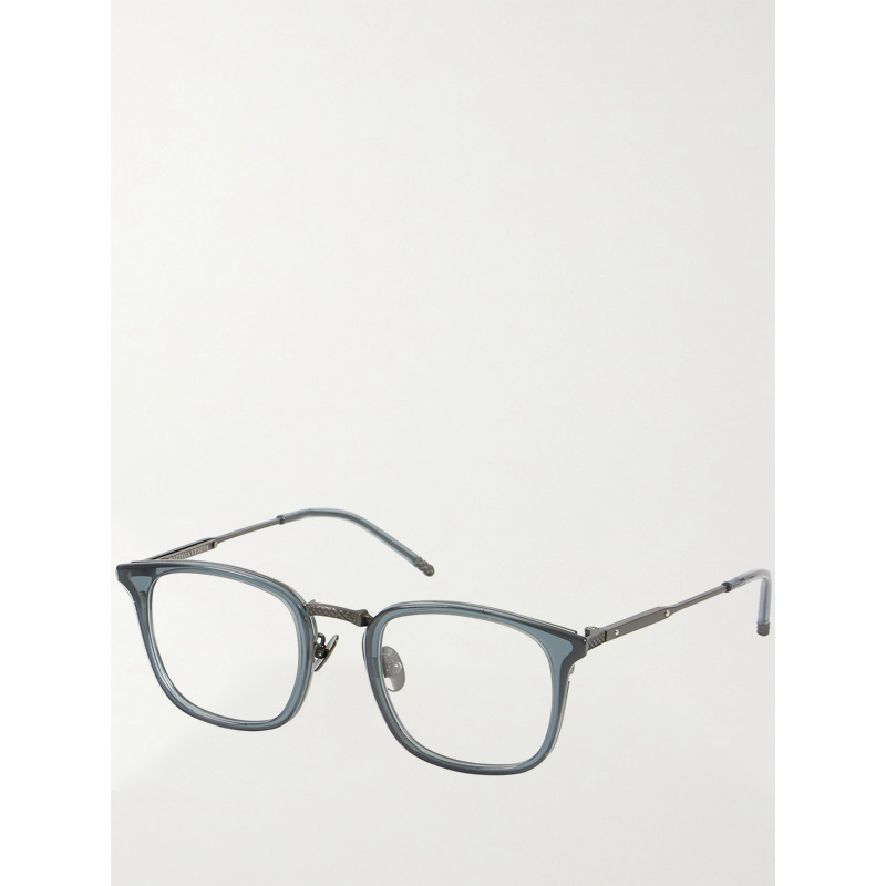 Light luxury BOTTEGA pure titanium handmade glasses frame men's transparent plate retro myopia tortoiseshell frame BV0111O