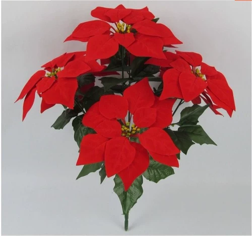 Симуляция цветочных моделирования рождественские цветы и сафлора иипина 5 головы, красные 7 головы, букет красного цветов