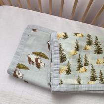 Baby Bamboo Fiber Gauze Cover Blanket Childrens Baby Thin Summer Air Conditioning Blanket Baby Kindergarten Lunch Break Small Blankets