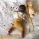 Шесть -слойные марлевые вышитые белые космические корабля 120*100 Желтые кружева