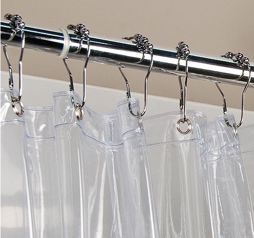 Shower Curtain Ring with Five Beads Hook, Curtain Roller Ball Gourd Hook, Nordic Roman Rod Hook, Door Curtain Rod Single/Double Rod Hook