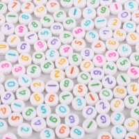 Белый и цвет плоский бусин номер 100/сумка случайная буква упаковка