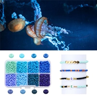 8 сетка 3 мм сплошные рисовые бусины 13 грамм на сетку, общее количество 3400 штук, синий серия 1 набор/упаковка