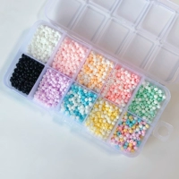 10-сетечная наборная ящик Домашний супер высококачественный сплошные минеральные матовые рисовые бусины 3 мм Jc на сетку 10 грамм около 2200 кусочков 1 набор/упаковка