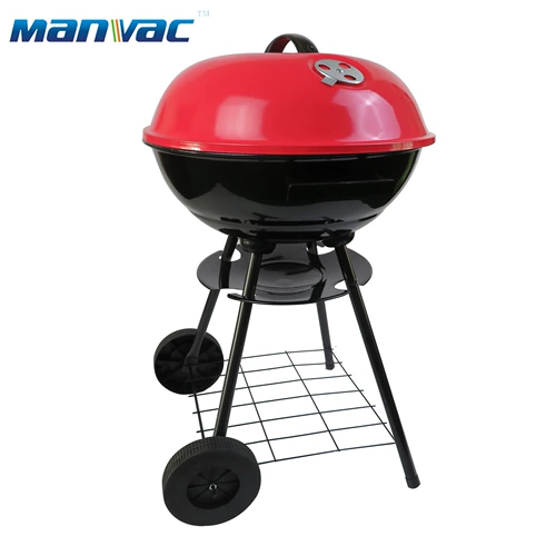 17-дюймовый круглый яблочный барбекю Гриль Американский стиль с грилем с крышкой с колесами на открытом воздухе барбекю барбекю