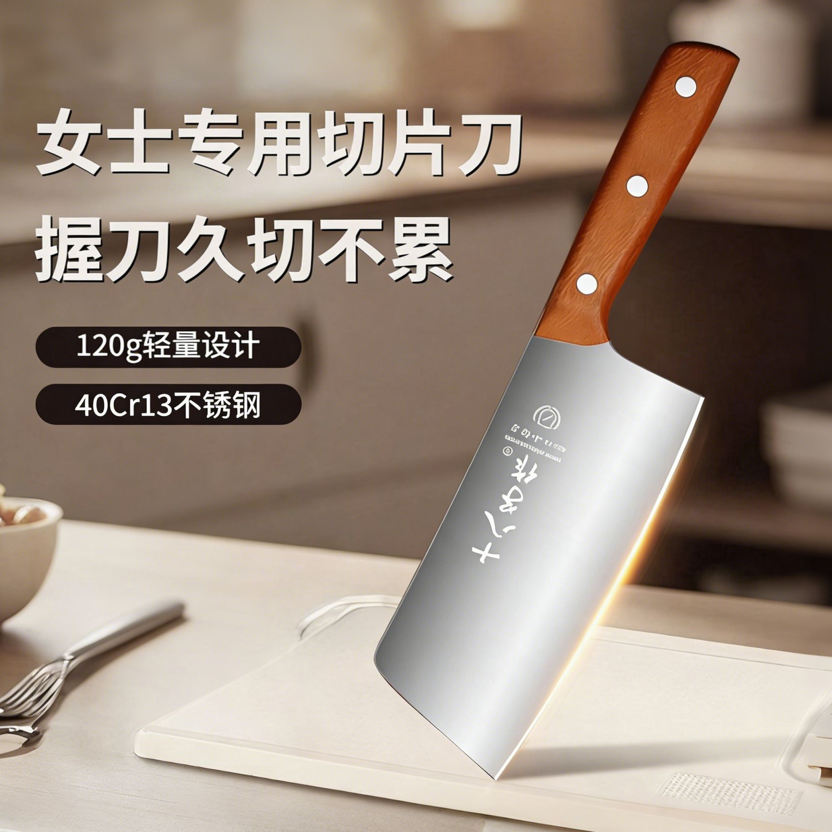 十八子作小菜刀第一名家用切菜刀女士专用锋利切肉切片十大品牌
