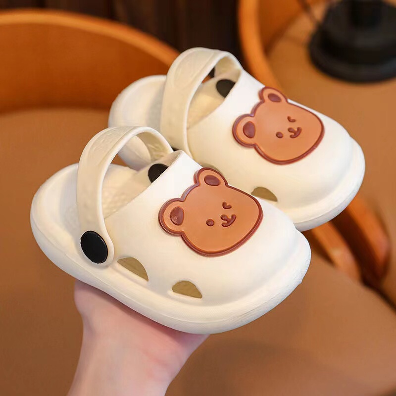 Croc Shoes for Boys, Children's Kindergarten Nap Slippers, Girls' Outdoor Closed-Toe Sandals, Boys' Non-Slip Shoes soft sole
