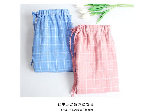 Mùa hè quần cotton nữ quần mùa xuân và mùa thu quần nam pyjama quần mỏng phần nhà quần giản dị sống đôi quần ấm mùa đông cho nữ