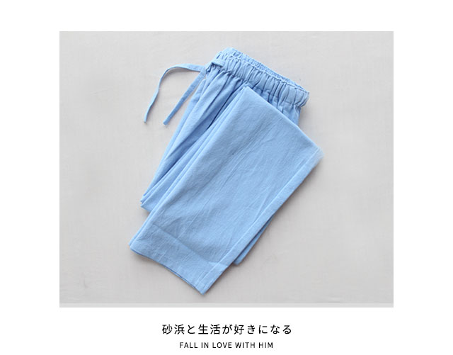 Quần cotton nam mùa thu quần nữ kích thước lớn quần sống cotton lỏng quần thường xuyên quần nhà người yêu quần có thể mặc quần tây nữ lưng cao