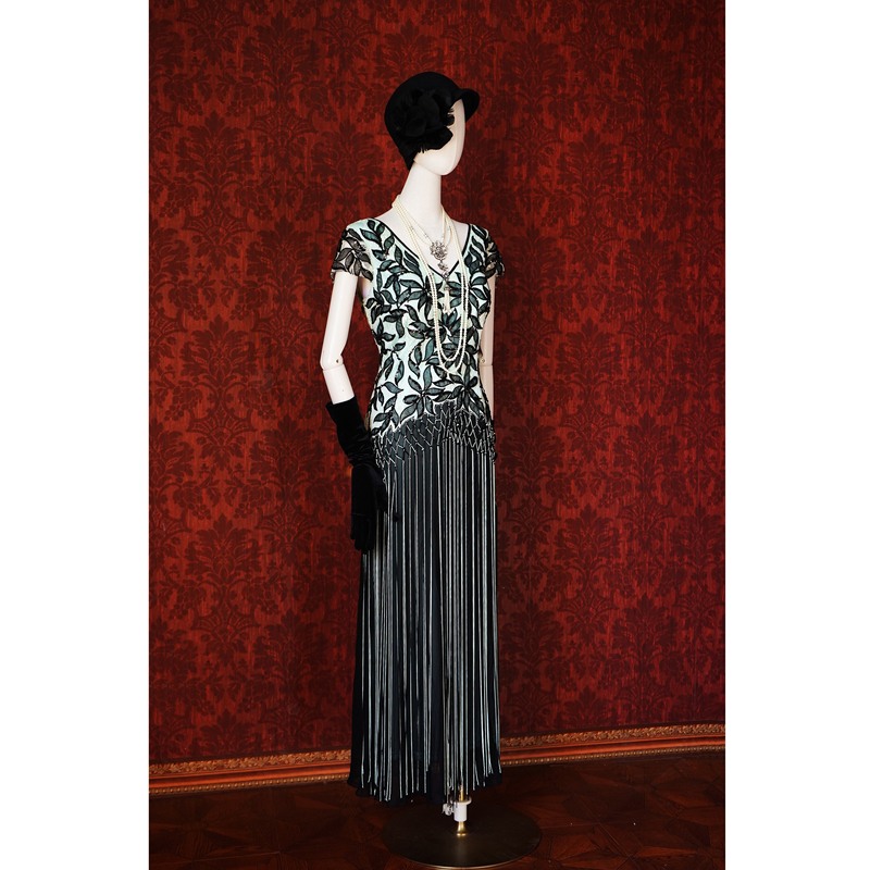 [Blank Space] American 1920S Gatsby Downton Abbey Vintage Tassel Beaded Retro Long Dress