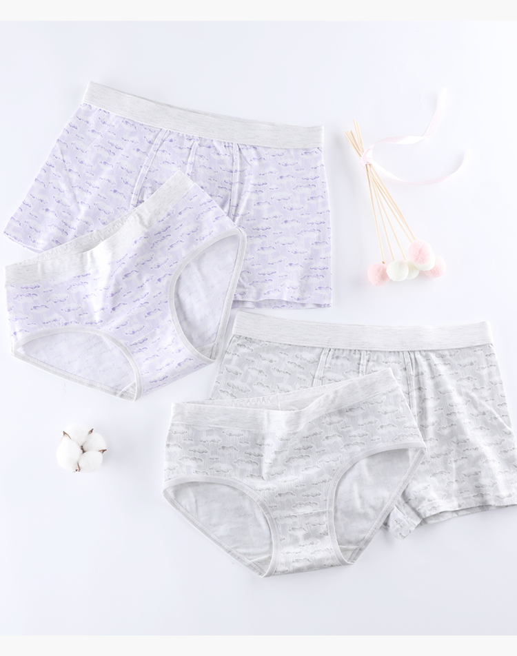 Jindu vài đồ lót cotton cotton quần lót nam quần đùi nữ quần lót thoáng khí eo giữa phù hợp với quần áo lót
