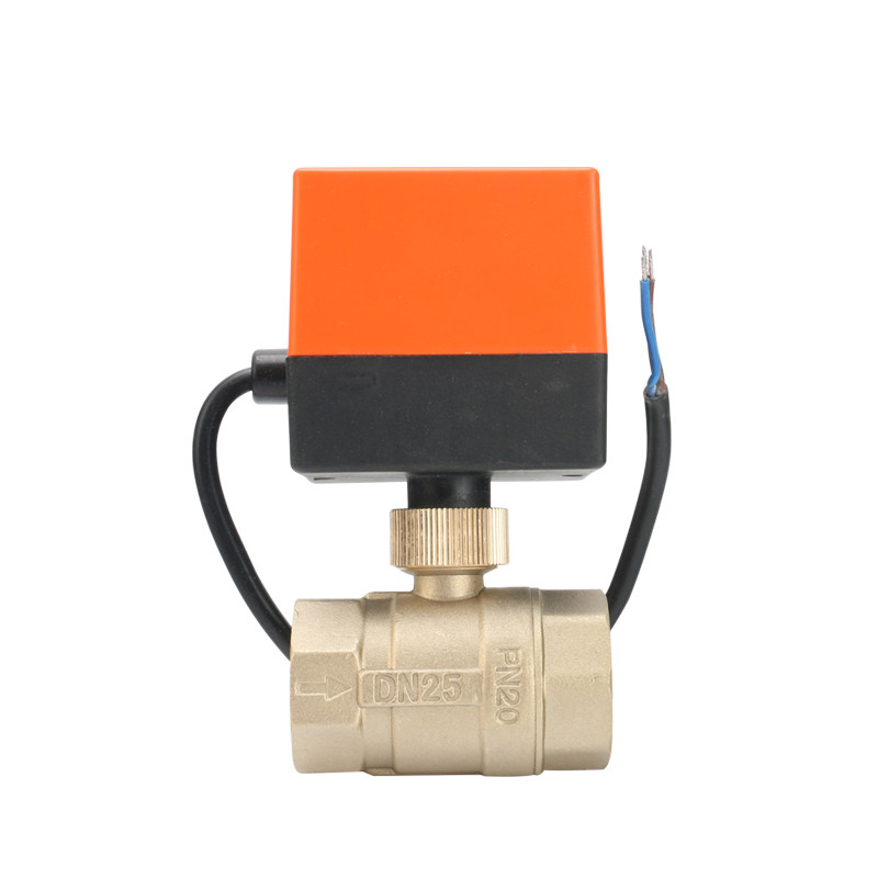 Solar electric ball valve two-way two-way air conditioning and floor heating ball valve ADC12V24V220V 4 6 points DN20 15