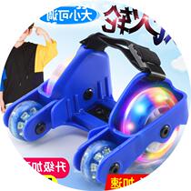 Roller skates wind and fire transportation tools PU assisted heelys shoes childrens starry sky wheels with four-wheel heel roller shoes