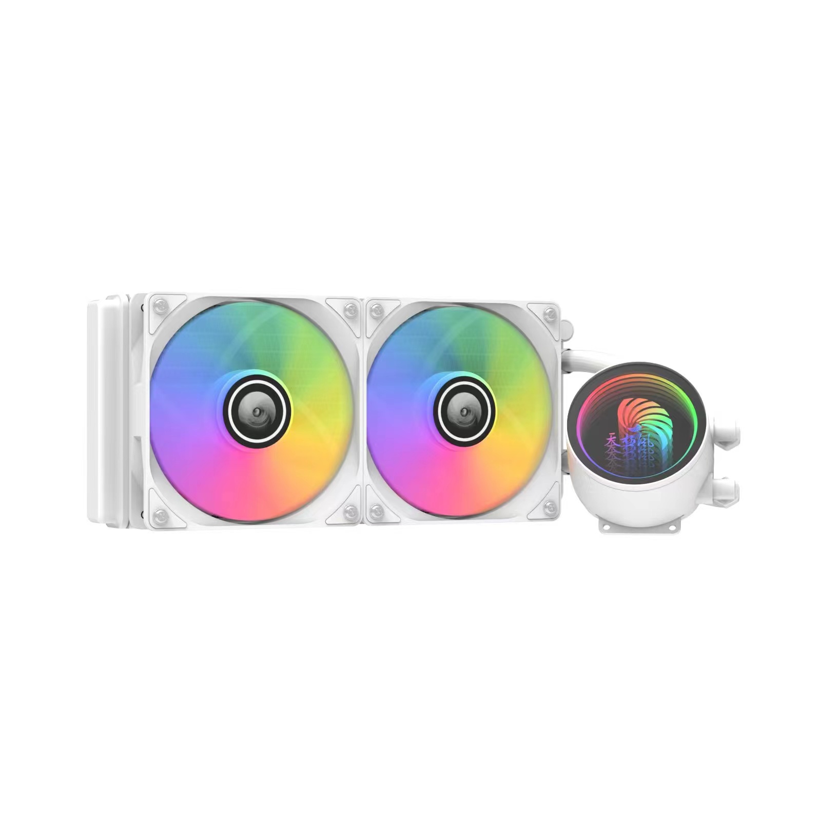 <!--天极风240/360一体水冷排白台式机电脑CPU散热器风扇支持X99/2011-->