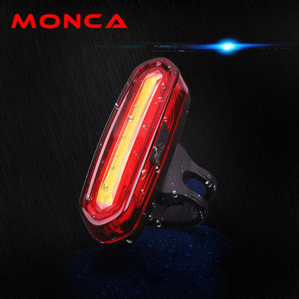 Hiker highway tail light USB charging LED safety warning light night bike riding equipment accessories