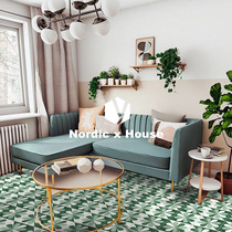 Nordic green courtyard small flower tiles ins Net red restaurant bathroom balcony tile kitchen wall tiles 200x200