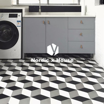 Black and white grey hexagonal Nordic glazed face matt minimalist kitchen toilet tile tricolour hexagonal brick floor brick wall brick