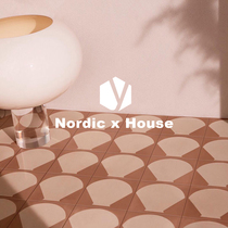Nordic ins hipster Flower tile toilet tile kitchen balcony floor tile non-slip small tile 200x200