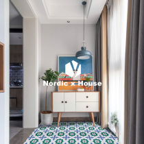 Nordic retro homestay bathroom non-slip tile kitchen floor tiles balcony green small tiles wall tiles 200x200