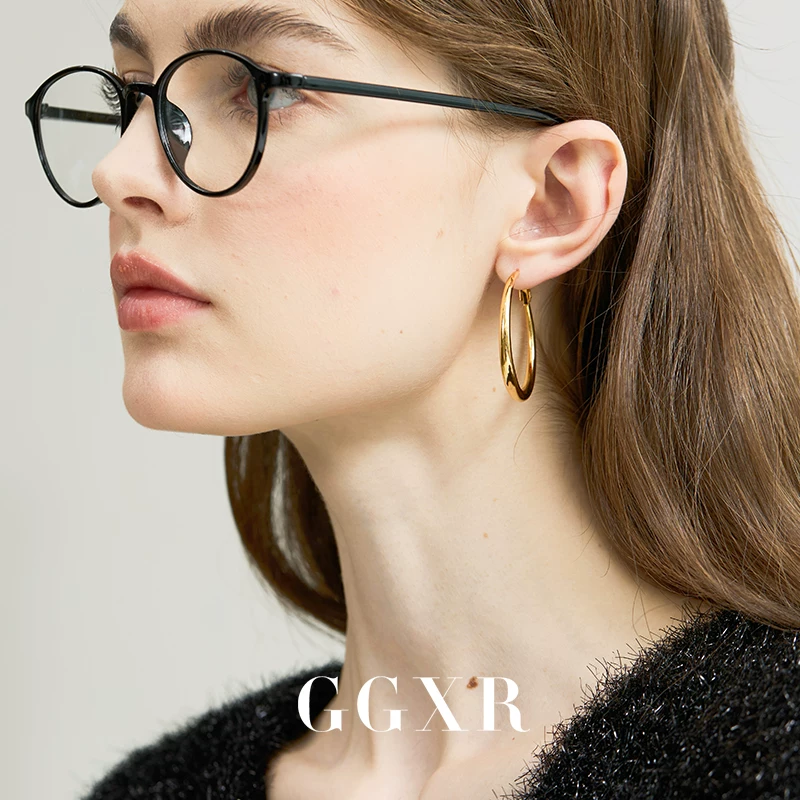 GGXR Джянь и Лю Фэйси в том же стиле: полые кольца из металла, большие кольца без проколов и не тускнеют
