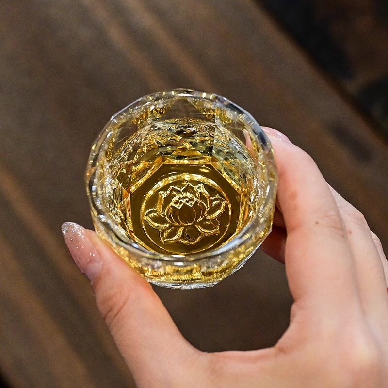 Lotus Flower Tea Cup Crystal Glass Lotus Master Cup Tea Drinking Cup High-End Kung Fu Tea Set Thickened Tea Cup Lotus Flower Tea Cup Crystal Glass Lotus Master Cup Tea Drinking Cup High-End Kung Fu Tea Set Thickened Tea Cup