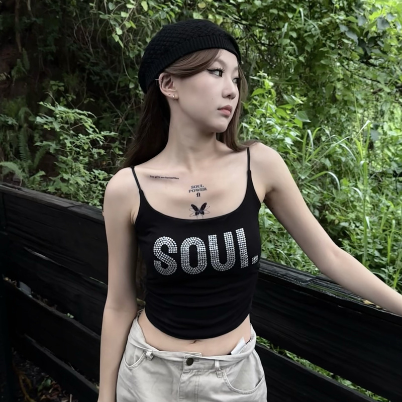 Tao Zhe Soul Power Tank Top Tao Zhe Tank Top Camisole with Chest Pads to Cover Side Breasts Soul Tank Top Tao Zhe Concert