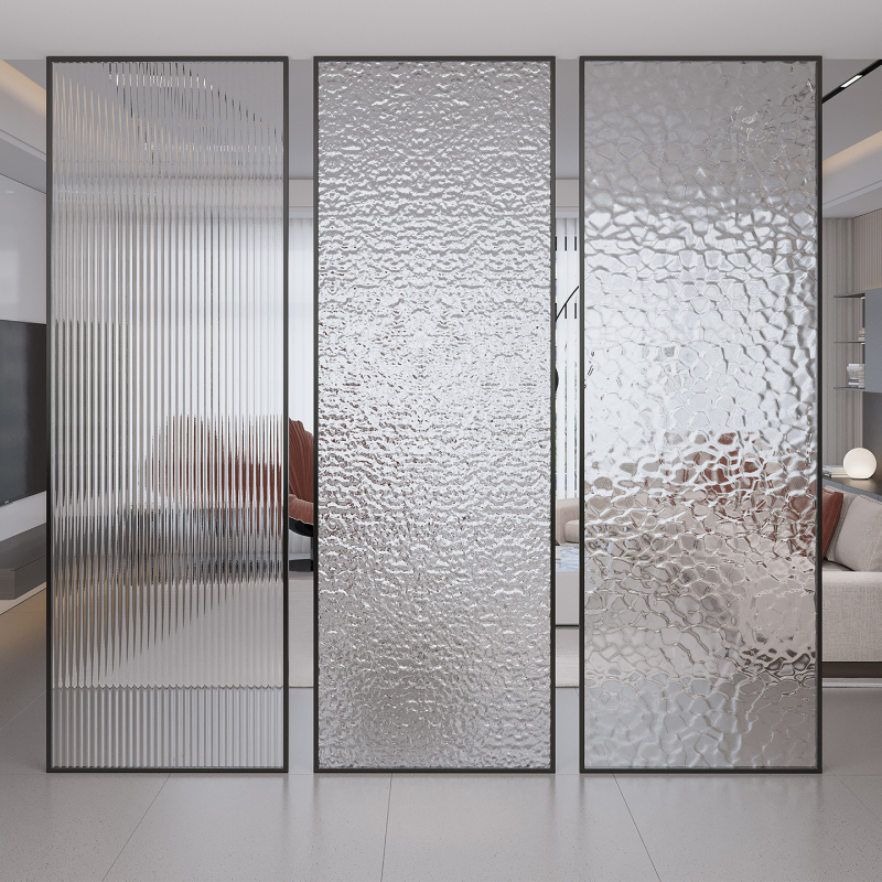 Changhong Art Glass Partition Screen Living Room Entry Door Bathroom Half Wall Water Ripple Water Cube Entrance